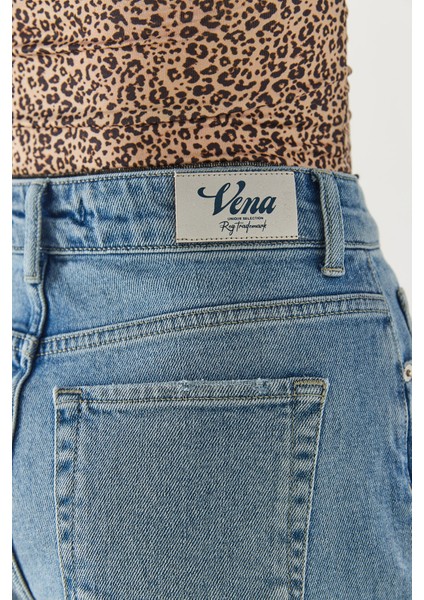 Maria Ice Blue Slim Mom Jean Pantolon - Ice Blue indirimleri