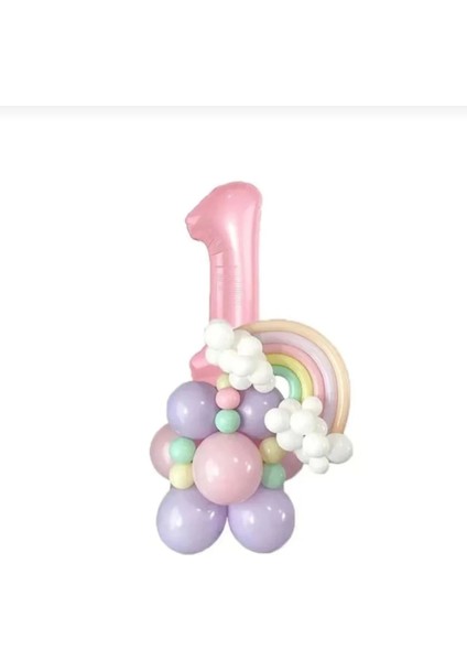 1 Yaş Pembe Yaş Balon Set