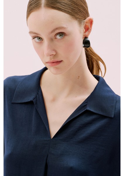 Düşük Omuzlu Saten Bluz Lacivert Y2513005_015 modelleri