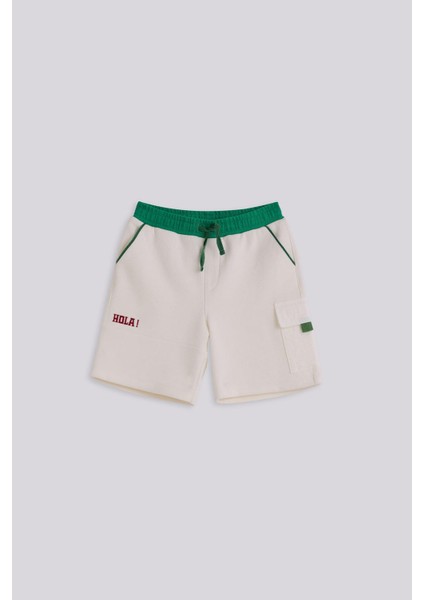 Bg Store Erkek Çocuk Ekru Şort