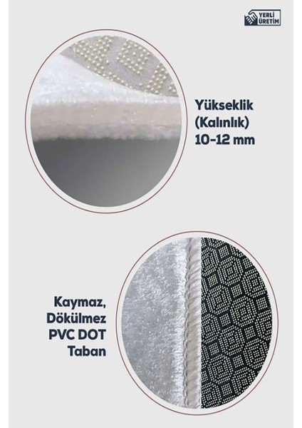Dijital Baskılı Yıkanabilir Kaymaz Taban Salon ve Oturma Odası Halısı 4026H