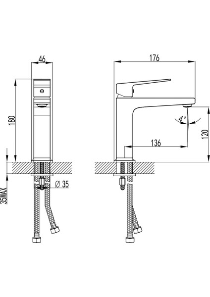 Frame Lavabo Bataryası