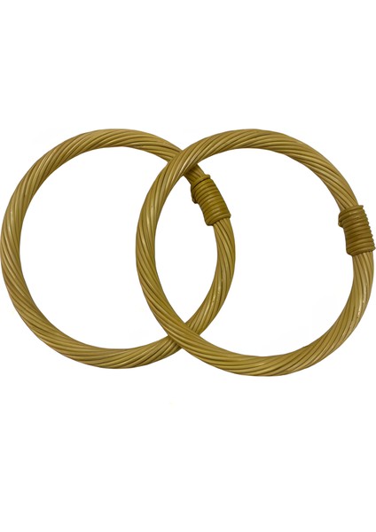 Elegant Bambu Rattan Çanta Sapı O Model 17 cm K110