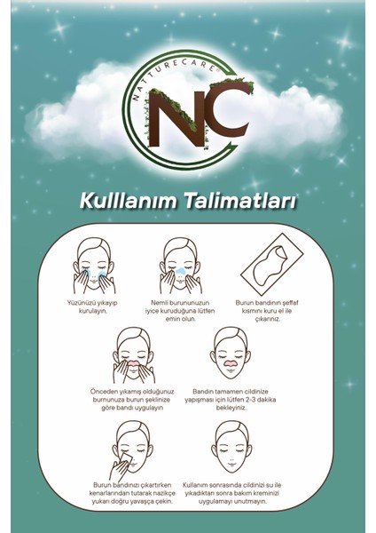 Yeni Nesil Burun Bandı Yuvarlak Nefes Alma Aparatı 5'li Set Skin 60*22 mm