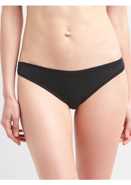 Kadın Siyah Düşük Bel Bikini Külot