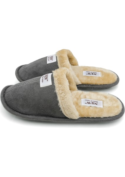 Newonemalliçi Kürklü Ev Terliği Peluş Yıkanabilir Yünlü Terlik Misafir Çeyiz Bohça