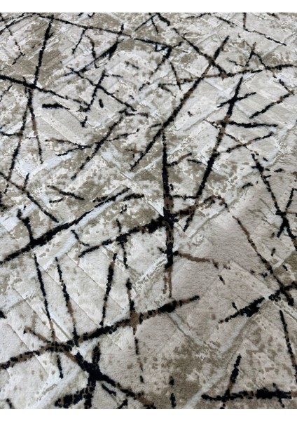 Kabartmalı Halı Dokusunda Jel Kaymaz Taban Yıkanabilir Kesme Yolluk Kahve Çizgili Desen fırsatları