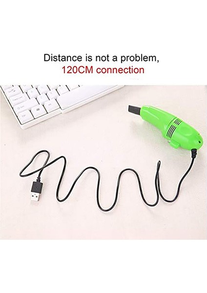USB Mini Elektrikli Süpürge Klavye Aracı Pc Dizüstü Bilgisayar Fırça Toz Giderme Kiti Temizleme Aracı, Yeşil (Yurt Dışından) fiyatları