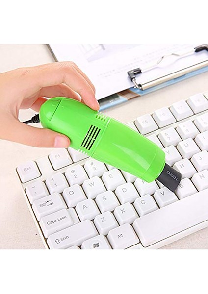 USB Mini Elektrikli Süpürge Klavye Aracı Pc Dizüstü Bilgisayar Fırça Toz Giderme Kiti Temizleme Aracı, Yeşil (Yurt Dışından) modelleri