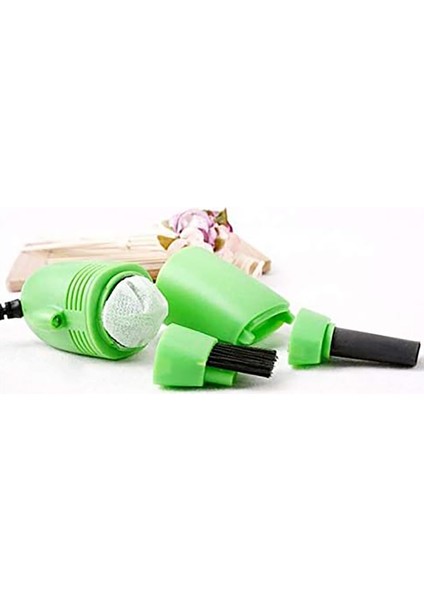 USB Mini Elektrikli Süpürge Klavye Aracı Pc Dizüstü Bilgisayar Fırça Toz Giderme Kiti Temizleme Aracı, Yeşil (Yurt Dışından) indirimleri