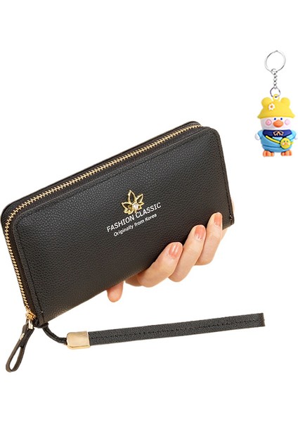 Bayan Uzun Cüzdan Fermuarlı Çanta Büyük Kapasiteli Clutch Deri Cüzdan Çok Fonksiyonlu Cep Telefonu Çantası Kadın (Yurt Dışından)