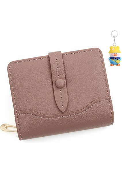 Moda Toka Bayan Cüzdan Kısa Çoklu Kart Yuvası Kimlik Çantası Para Cüzdanı Fermuarlı Clutch (Yurt Dışından)