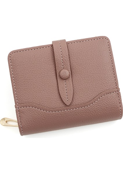 Moda Toka Bayan Cüzdan Kısa Çoklu Kart Yuvası Kimlik Çantası Para Cüzdanı Fermuarlı Clutch (Yurt Dışından)