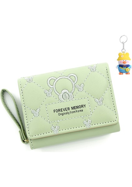 Bayanlar Kısa Fermuarlı Cüzdan Clutch Basit Para Cüzdanı Kart Tutucu (Yurt Dışından)