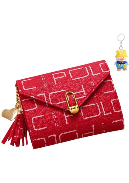 Moda Toka Bayanlar Kısa Cüzdan Küçük Üç Katlı Kart Tutucu Para Cüzdanı Kadın Clutch (Yurt Dışından)