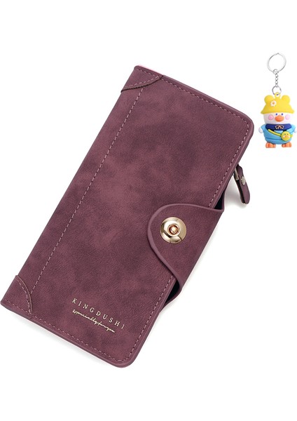 Uzun Erkek Cüzdan Clutch Manyetik Toka Çoklu Kart Yuvası Taşınabilir Para Cüzdanı (Yurt Dışından)