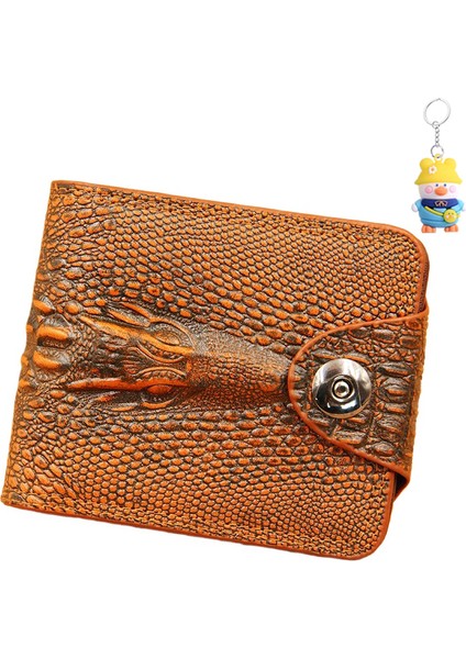 Moda Cüzdan Erkekler Kısa Madeni Para Manyetik Toka Cüzdanı Çoklu Kart Yuvası Kart Tutucu (Yurt Dışından)