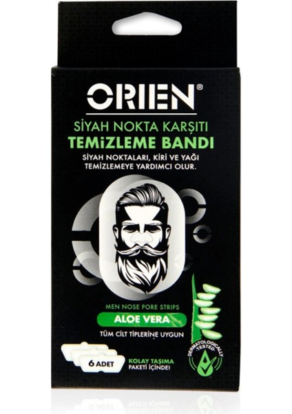 Erkeklere Özel Siyah Nokta Karşıtı Temizleme Bandı 6'lı