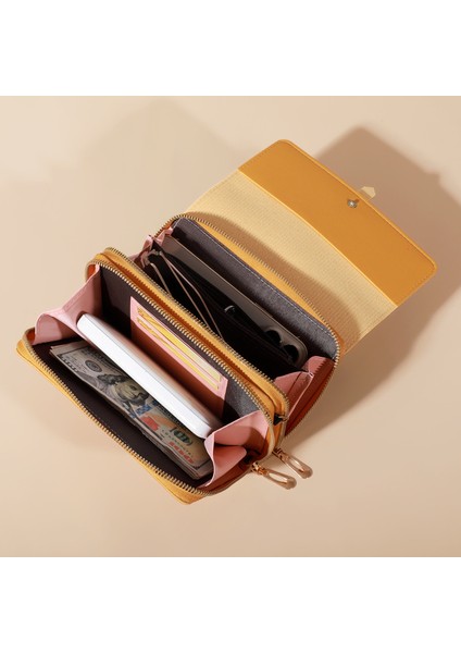 Cüzdan Cep Telefonu Çantası Moda Crossbody Küçük Kare Çanta Çok Yönlü Tek Omuz Küçük Omuz Çantası (Yurt Dışından)