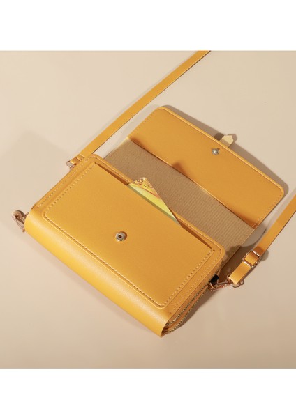 Cüzdan Cep Telefonu Çantası Moda Crossbody Küçük Kare Çanta Çok Yönlü Tek Omuz Küçük Omuz Çantası (Yurt Dışından)