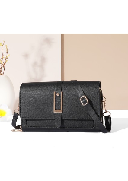 Cüzdan Cep Telefonu Çantası Moda Crossbody Küçük Kare Çanta Çok Yönlü Tek Omuz Küçük Omuz Çantası (Yurt Dışından)