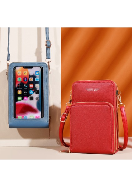 Bayan Cüzdan Omuz Crossbody Çanta Çok Fonksiyonlu Cep Telefonu Çantası Kart Tutucu (Yurt Dışından)