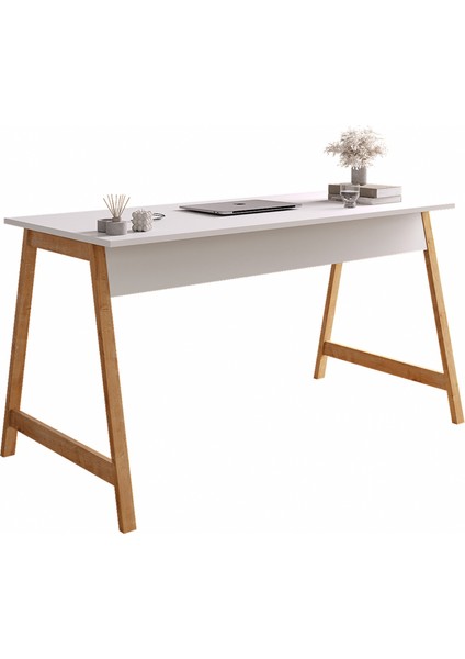 Denge Çalışma Masası 120 cm Beyaz Meşe