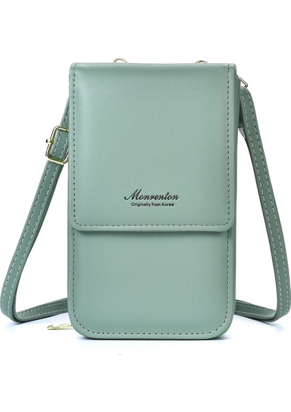 Moda Bayan Cüzdan Fermuarlı Çanta Basit Küçük Kare Çanta Manyetik Toka Omuz Crossbody Çanta (Yurt Dışından)