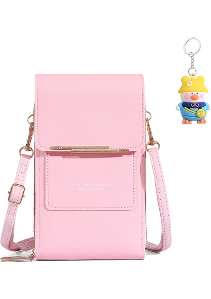 Cep Telefonu Çantası Crossbody Dokunmatik Ekran Çok Fonksiyonlu Basit Cüzdan Omuz Çantası Taşınabilir Kart (Yurt Dışından)