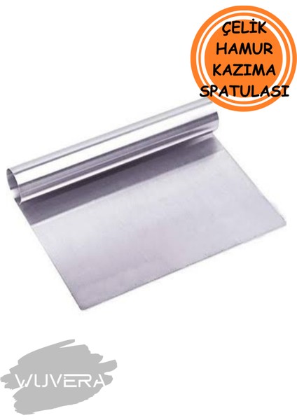 Paslanmaz Çelik Spatula – Hamur Kazıyıcı ve Makarna Sıvama Aparatı