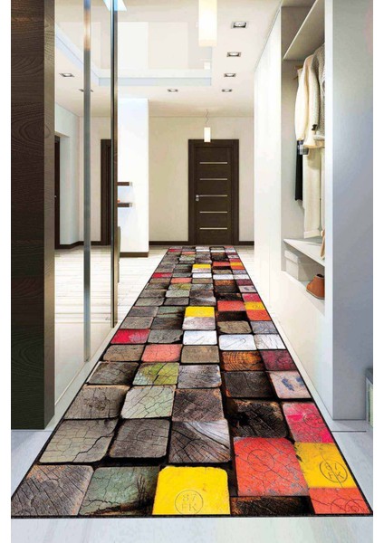 Renkli Kaymaz Üç Boyutlu Kesme Rulo Özel Ölçü Yolluk AR299