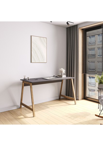Denge Çalışma Masası 120 cm Antrasit Ceviz