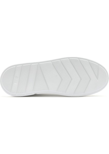 Erkek Beyaz Bağcıklı Deri Sneaker 25SFD612718