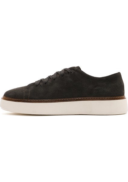 Erkek Yeşil Bağcıklı Kalın Tabanlı Süet Deri Sneaker 25SFD632010