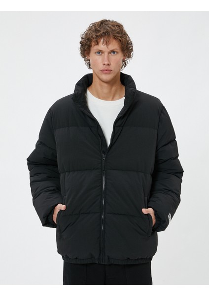 Şişme Mont Slogan Baskılı Fermuarlı fırsatları