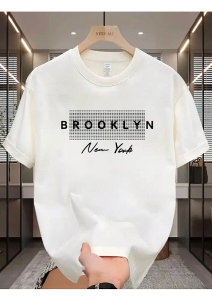 Brooklyn Baskılı Basic T-Shirt