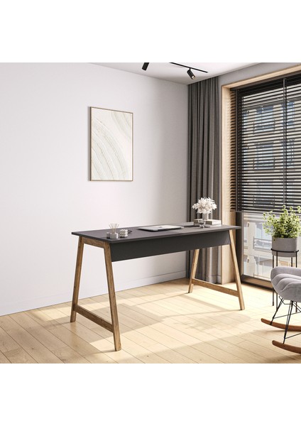 Denge Çalışma Masası 140 cm Antrasit Ceviz fiyatları