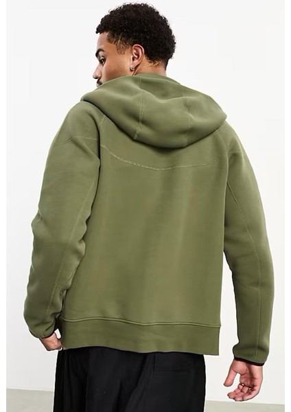 Tech Fleece Full Zip Windrunner Hoodie Green Kapüşonlu Unisex Sweatshirt Haki Yeşil fiyatları