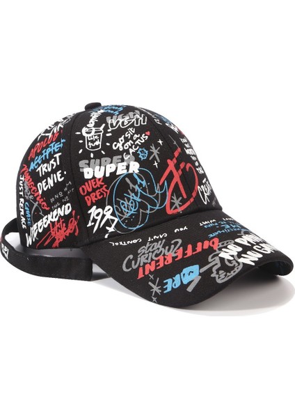 Graffiti Beyzbol Şapkası Erkek ve Kadın Moda Uzun Askılı Sivri Şapka (Yurt Dışından)