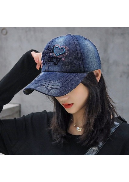 Kovboy Sivri Şapka Kadın Açık Rahat Beyzbol Şapkası Yaz Güneşlik Güneş Koruyucu Şapka (Yurt Dışından)