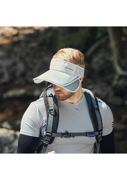 At Kuyruğu Tenis Şapkası ile Spor Boş Silindir Şapka Erkek Güneş Şapkası (Yurt Dışından)