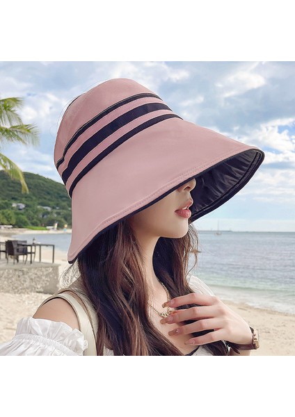 Boş Silindir Şapka Katlanabilir Yaz Güneş Şapkası Plaj Rahat Güneş Şapkası (Yurt Dışından)