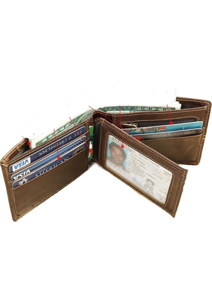 Erkek Retro Cüzdan Hakiki Deri El Yapımı Ilk Katman Dana Kısa Cüzdan (Yurt Dışından) fiyatları
