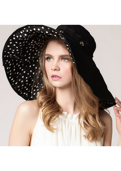 Büyük Kenarlı Plaj Şapkası Güneş Şapkası Bayan Güneşlik Şapkası (Yurt Dışından)