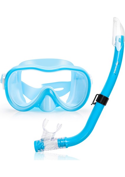 Yumuşak Ağızlık ve Yarı Kuru Şnorkelden Oluşan Iki Parçalı Çocuk Şnorkel Seti (Yurt Dışından)