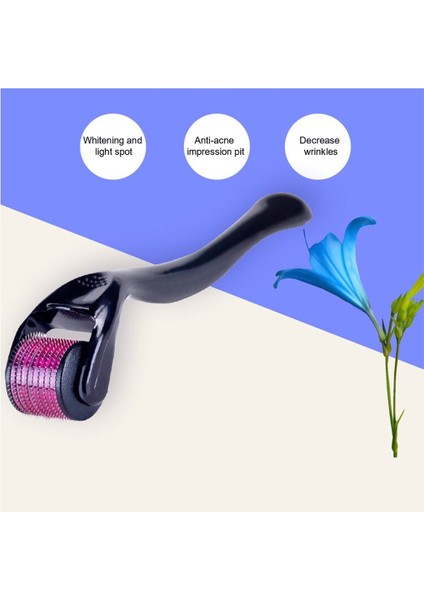 540 Mikro Iğne Haddeleme Yüz Vücut Cilt Bakımı Oklava Cilt Bakımı Temizleyici Siyah + Mor 1.0mm (Yurt Dışından) indirimleri