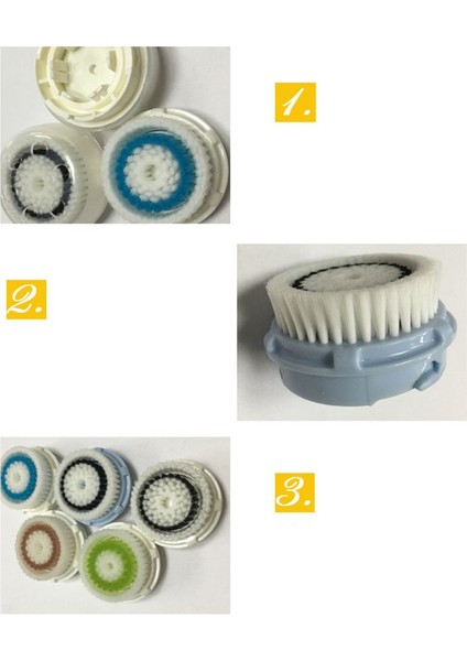 Fabrika Doğrudan Yıkama Yüz Temizleme Fırçası Başlığı Beşi Bir Arada Yedek Fırça - Beyaz Derin (Yurt Dışından) modelleri