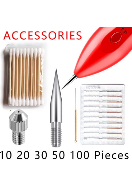 Evrensel Aksesuarlar Köstebek Lazer Plazma Temizleme Kalemi Değiştirilebilir Ince Ince Iğneler Kapak Corase Kalın Iğneler Cilt Lekesi Dedicatedfine Needle 100X (Ince Iğne 100X) (Yurt Dışından) indirimleri