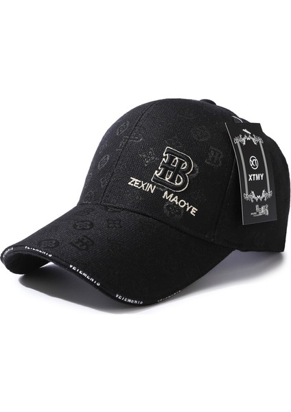 Moda Işlemeli Güneşlik Şapka Çok Yönlü Ilkbahar Sonbahar Yaz Beyzbol Şapkası (Yurt Dışından)