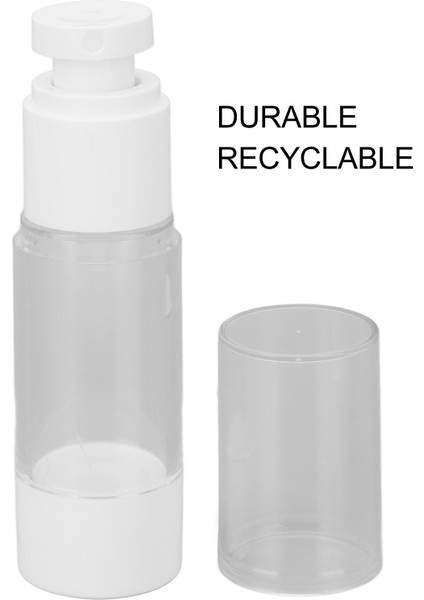 Hao Kan 6 Adet Kozmetik Şişeler Plastik Pres Tipi Vakum Şeffaf Doldurulabilir Konteyner 30ML (Yurt Dışından)